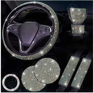 5 Pack Bling Car Accessories Set